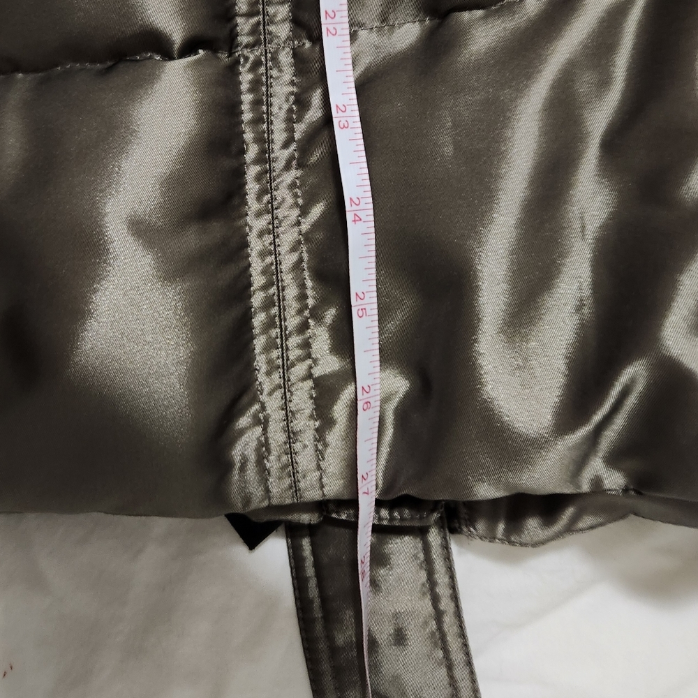 Women's Metallic Jacket with Fur Trim - Picture 15 of 16